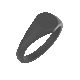 Small Signet Silicone Ring - Slate