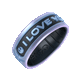 Star Wars Silicone Ring - I Love You (English) - Moonstone/Black Pearl