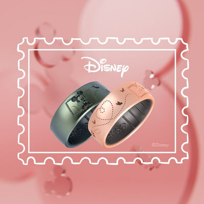 2-Ring Set - Disney Mickey Mouse & Minnie Mouse Message