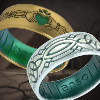 2-Ring Set - Etched Celtic 
