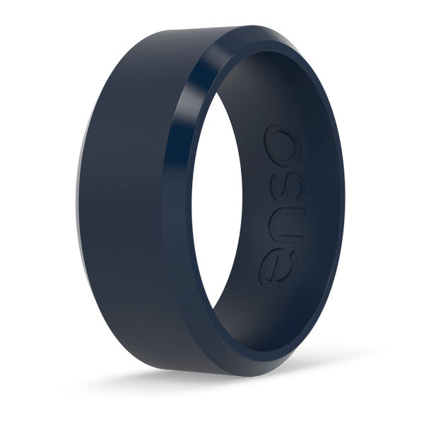 Bevel Silicone Ring - Navy Blue
