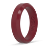 Bevel Thin Silicone Ring - Oxblood