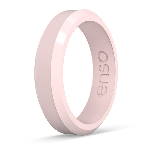 Bevel Thin Silicone Ring - Pink Sand