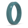 Bevel Thin Silicone Ring - Teal