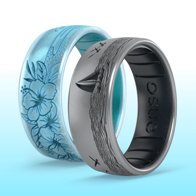2-Ring Set - Etched Coastal Collection