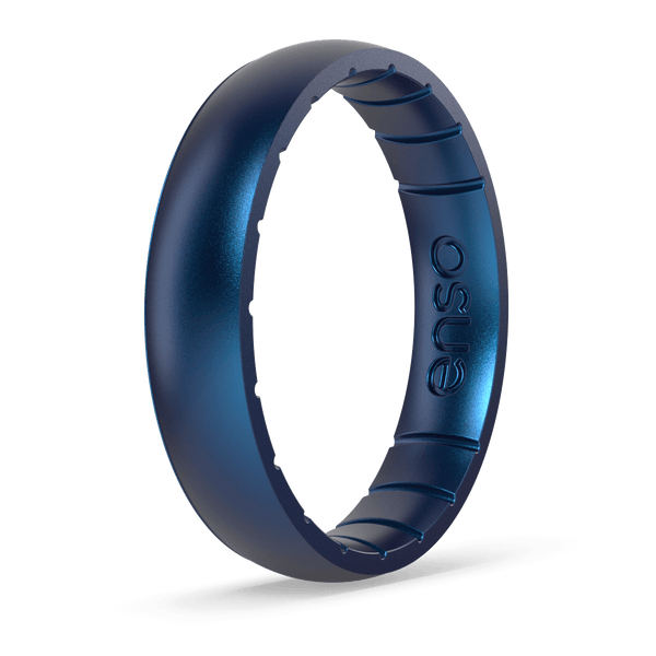Elements Classic Thin Silicone Ring - Cobalt