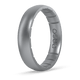 Elements Classic Thin Silicone Ring - Silver