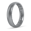 Elements Classic Thin Silicone Ring - Silver