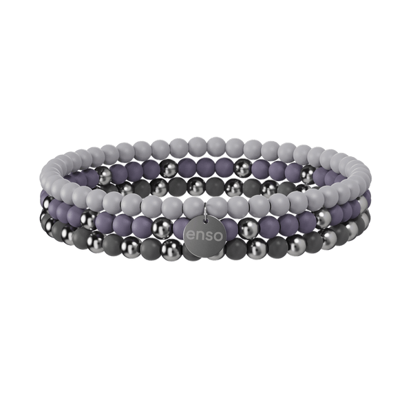 4mm Beaded Stretch Bracelet - Lavender Stack
