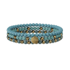 4mm Beaded Stretch Bracelet - Blue Stack