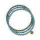4mm Beaded Stretch Bracelet - Blue Stack