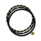4mm Beaded Stretch Bracelet - Black Stack