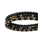 4mm Beaded Stretch Bracelet - Black Stack