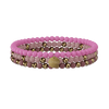 4mm Beaded Stretch Bracelet - Pink Stack