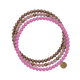 4mm Beaded Stretch Bracelet - Pink Stack
