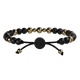 6mm Beaded Bracelet - Obsidian & Gold