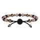 6mm Beaded Bracelet - Pink, Black & Gold