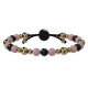6mm Beaded Bracelet - Pink, Black & Gold