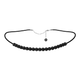 6mm Cord Beaded Choker - Obsidian