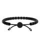 Heishi Beaded Bracelet - Obsidian & Silver