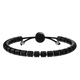 Heishi Beaded Bracelet - Obsidian & Silver
