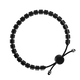 Heishi Beaded Bracelet - Obsidian & Silver