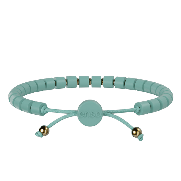 Heishi Beaded Bracelet - Tropical Mist & Gold