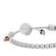 Heishi Beaded Bracelet - White & Gold