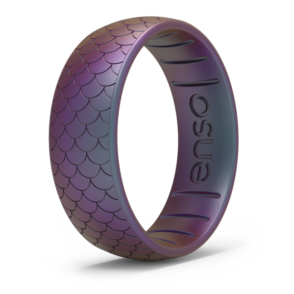 Etched Classic Silicone Ring - Mermaid Scale