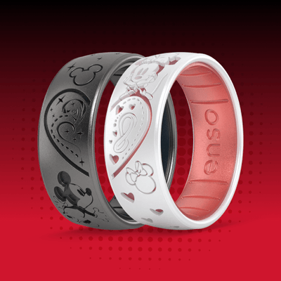 2-Ring Set - Disney Mickey Mouse & Minnie Mouse Inseparable