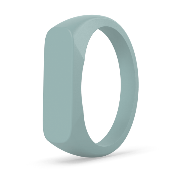 Bar Ring Signet Silicone Ring - Lagoon