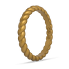Braided Stackable Silicone Ring - Metallic Gold