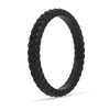 Weave Stackable Silicone Ring - Metallic Black